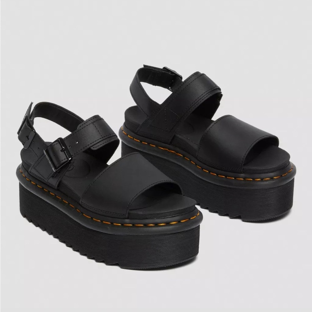 Dr. Martens Leather Strap Platform Sandals